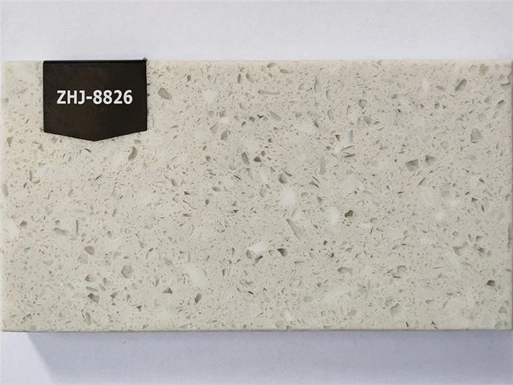 Polished white crystal quartz slabs (2)