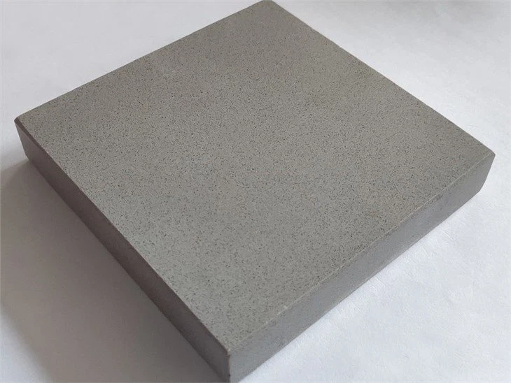 Pure light gray quartz stone slab (2)